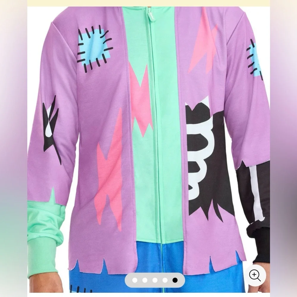Tipsy Elves Purple, Blue & Mint Monster Onesie Costume - Picture 5 of 5